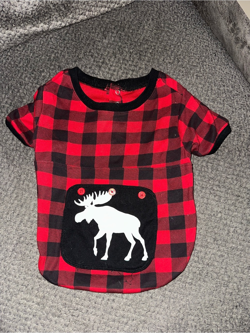 Little Blue House Red And Black Plaid Dog Shirt Size Medium
